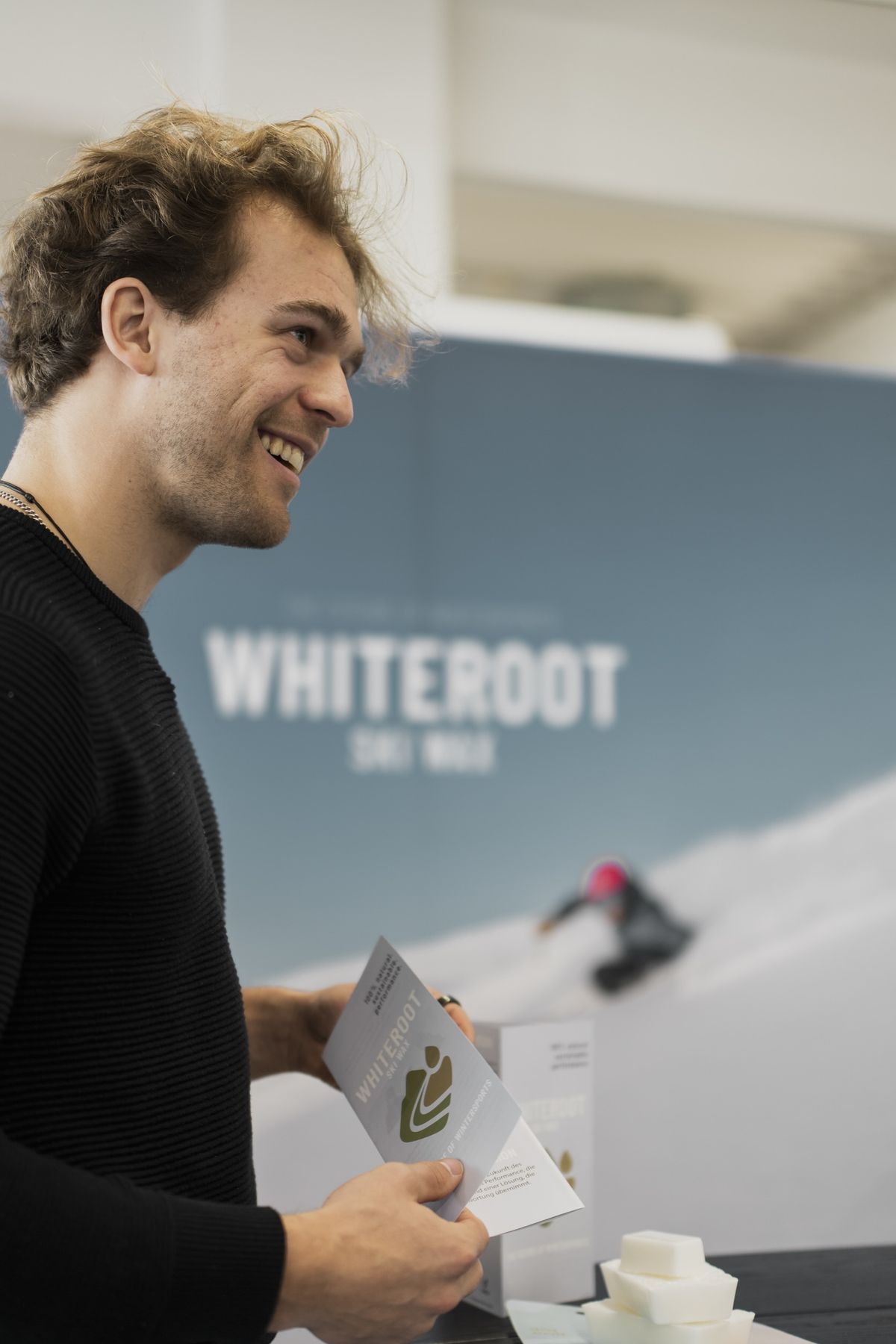 Lucas Kampf am WhiteRoot-Messestand
